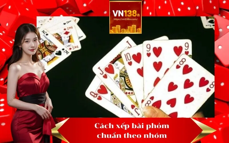 Cách xếp bài phỏm chuẩn theo nhóm